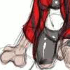 Either Rosie has some kind of plan, or she's making a new sign of some sort. Or maybe she's leaving a letter. In any case, I like her red outter garment more than her other clothing set that she usually has under it... mostly.